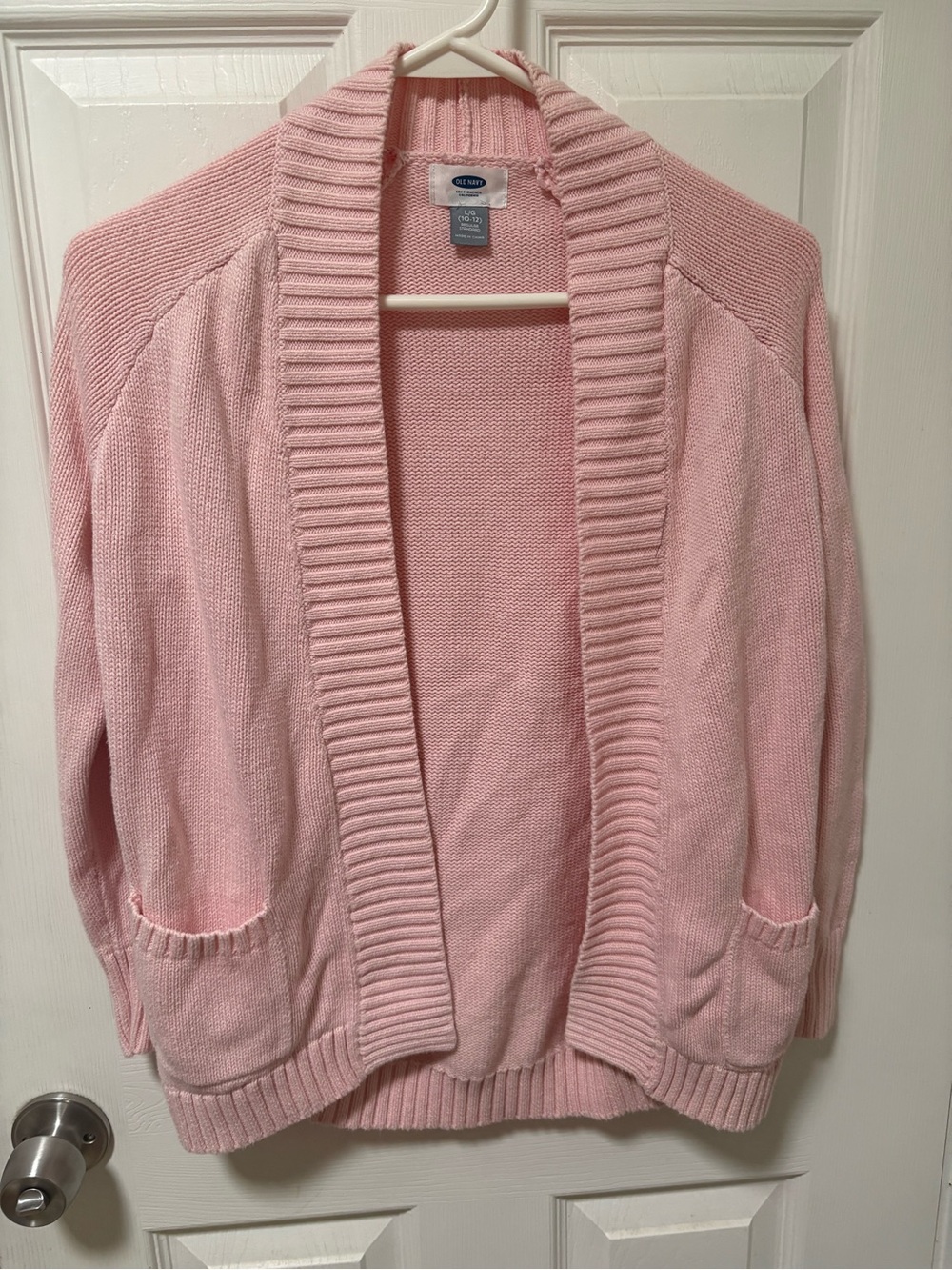 Old Navy Light Pink Open-Front Shawl Collar Cardigan